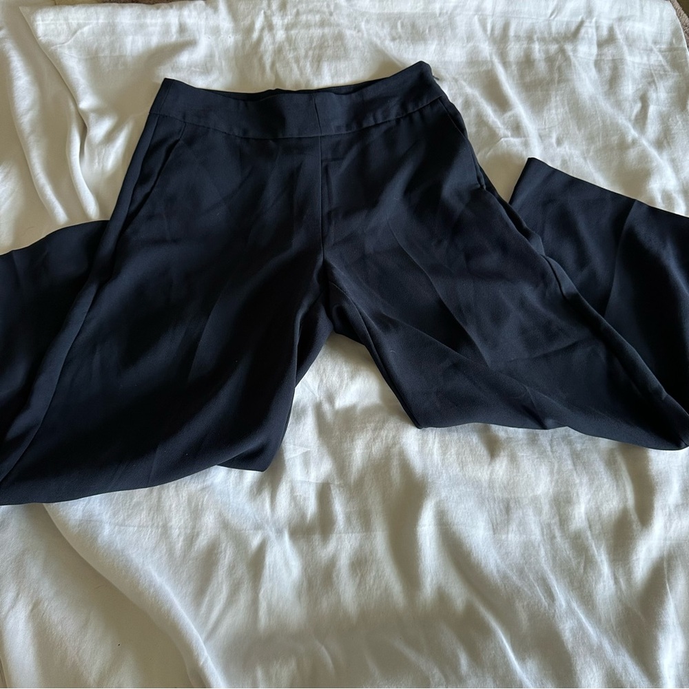 Navy Blue Dress Pants With Side Zipper